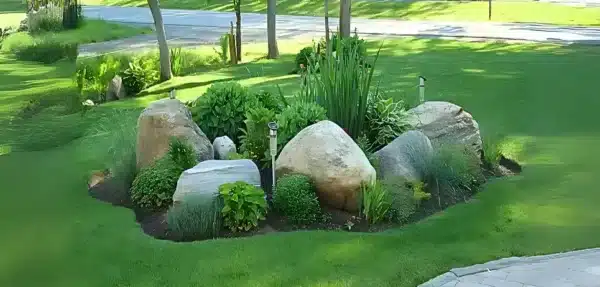 paisagismo com pedras e cascalho