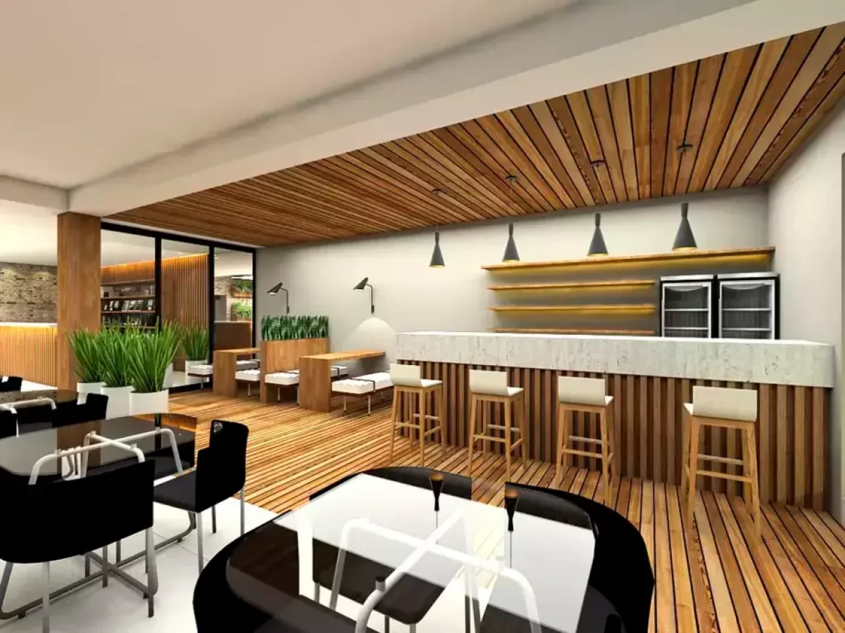 ideias de decoração de lanchonete estilo industrial