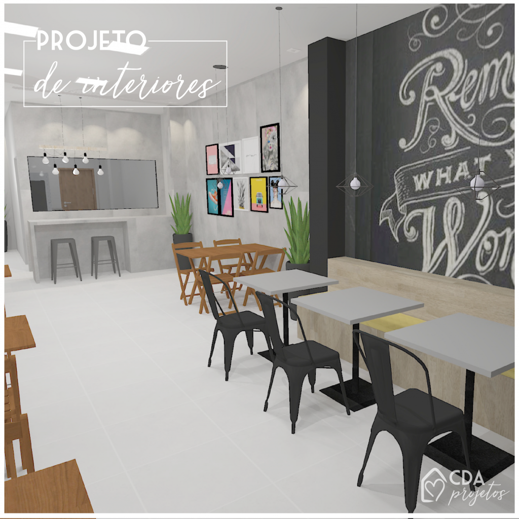 ideias de decoração de lanchonete estilo industrial