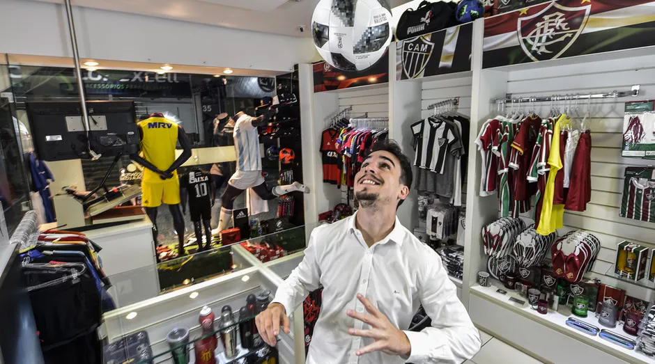 decoração de loja de artigos esportivos