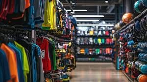 decoração loja artigos esportivos vs loja de roupas