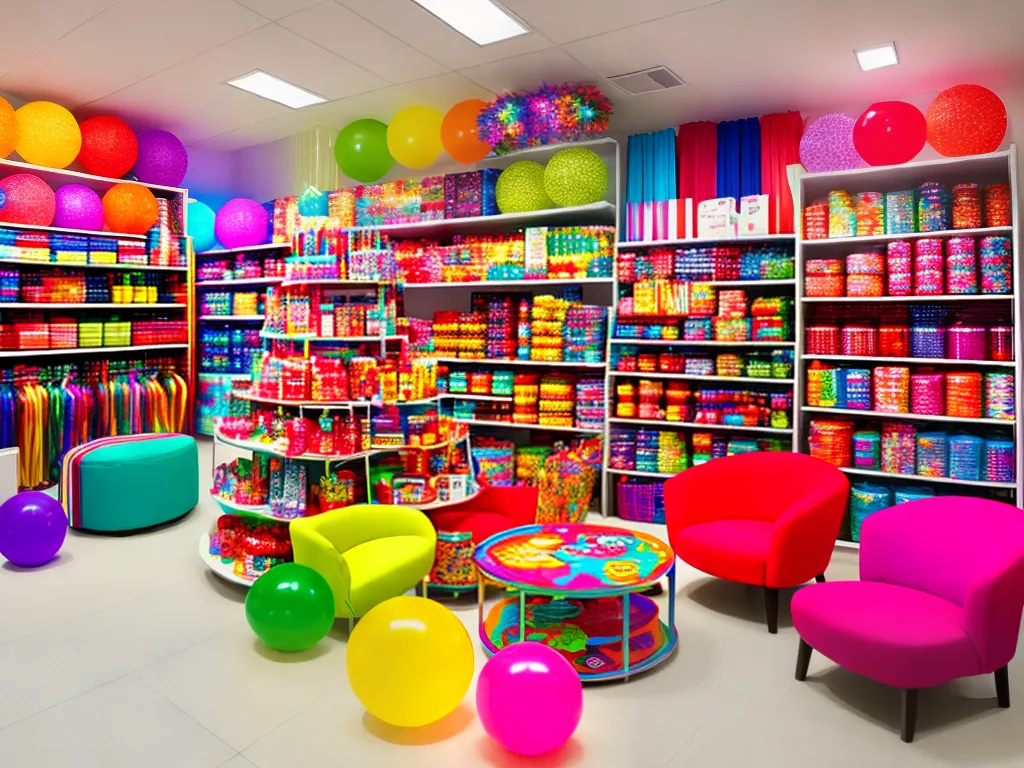 decoração de loja de artigos para festa