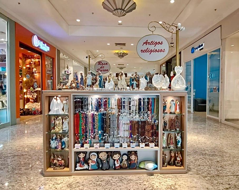 decoração temática loja religiosa
