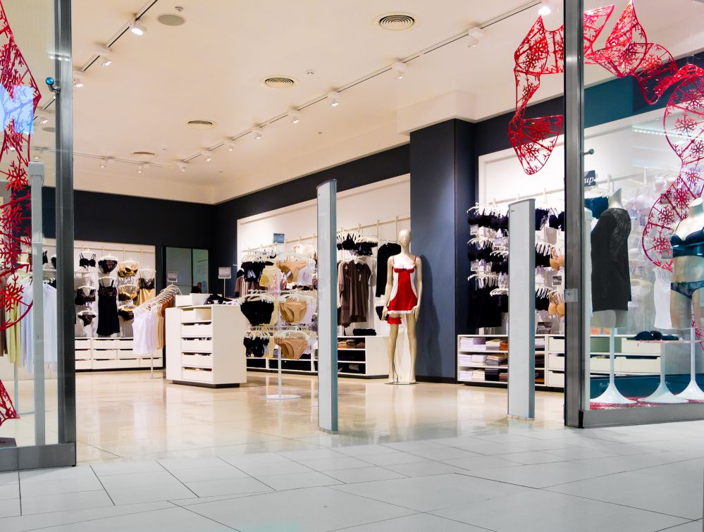 decoração de loja de lingerie