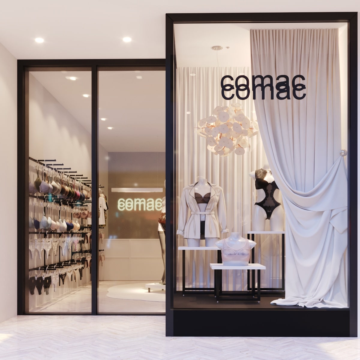 ideias de decoração para loja de lingerie romântica