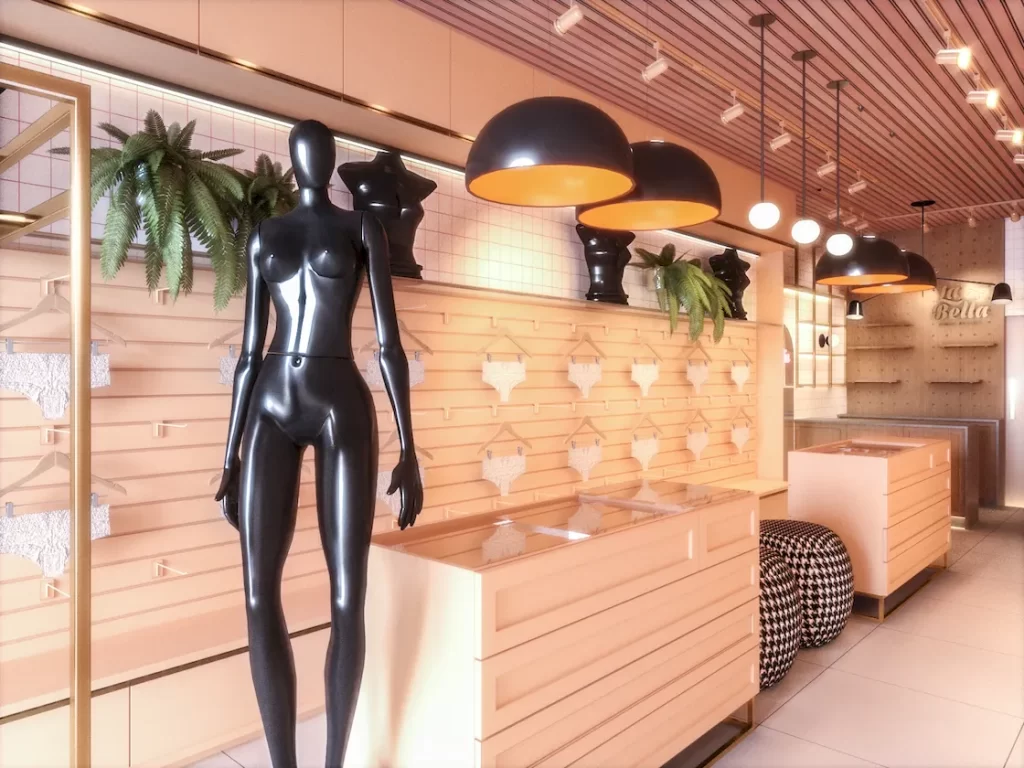 como decorar provador de loja de lingerie