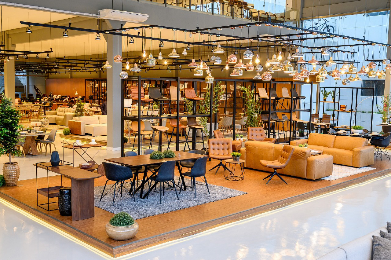 decoração de loja de móveis