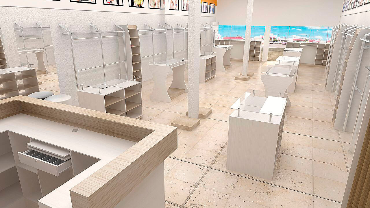 decoração de loja de móveis