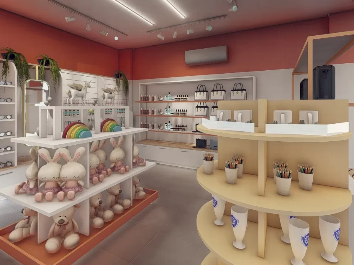 decoração de loja de presentes