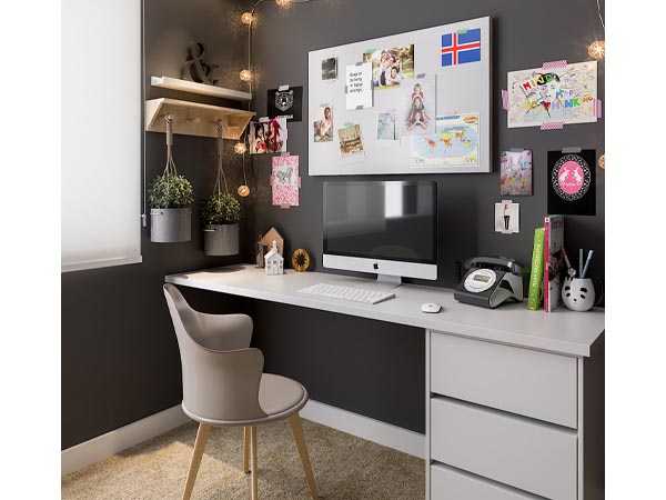 ideias de decoração mesa de estudos minimalista