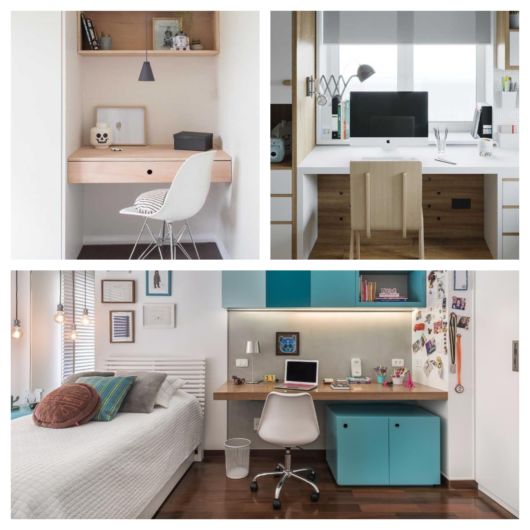 ideias de decoração mesa de estudos minimalista