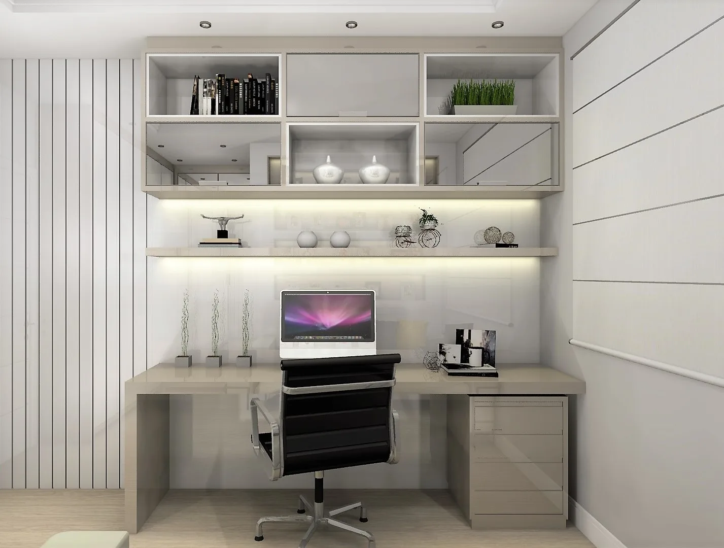 mesa de estudos industrial vs minimalista