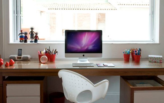 decoração de mesa de estudos