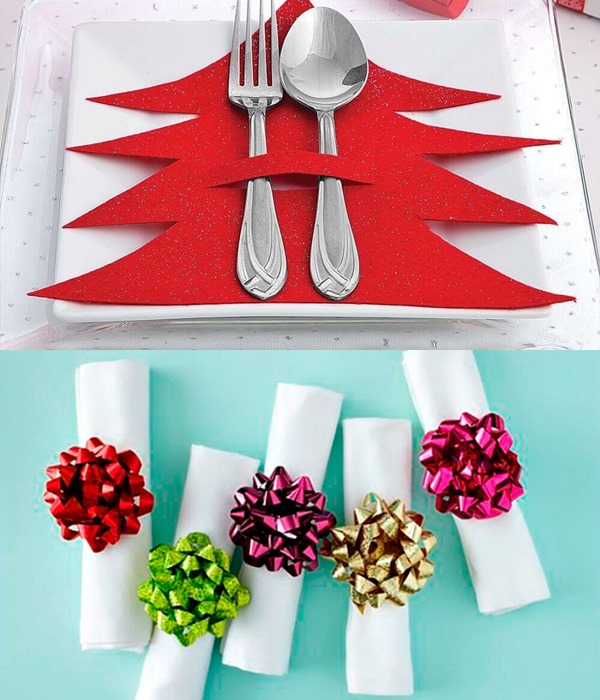 decoração de mesa de natal barata e elegante