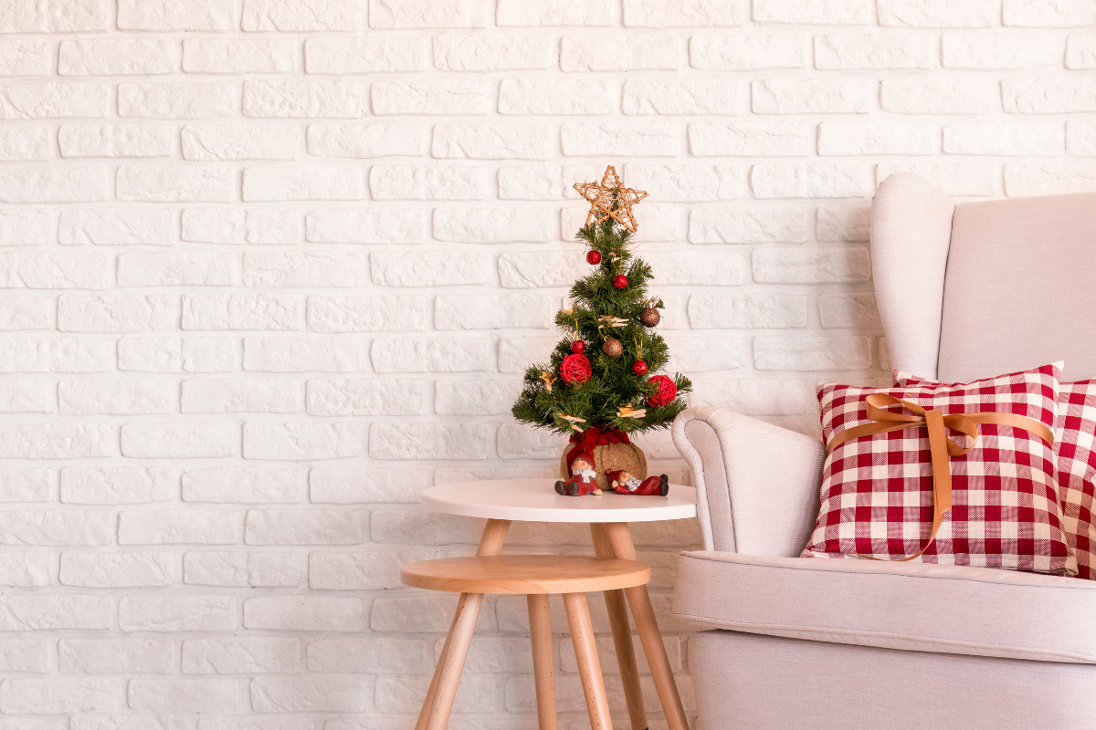 mesa de natal decorada