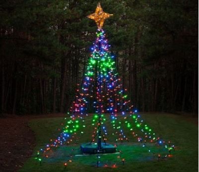 como iluminar jardim para natal