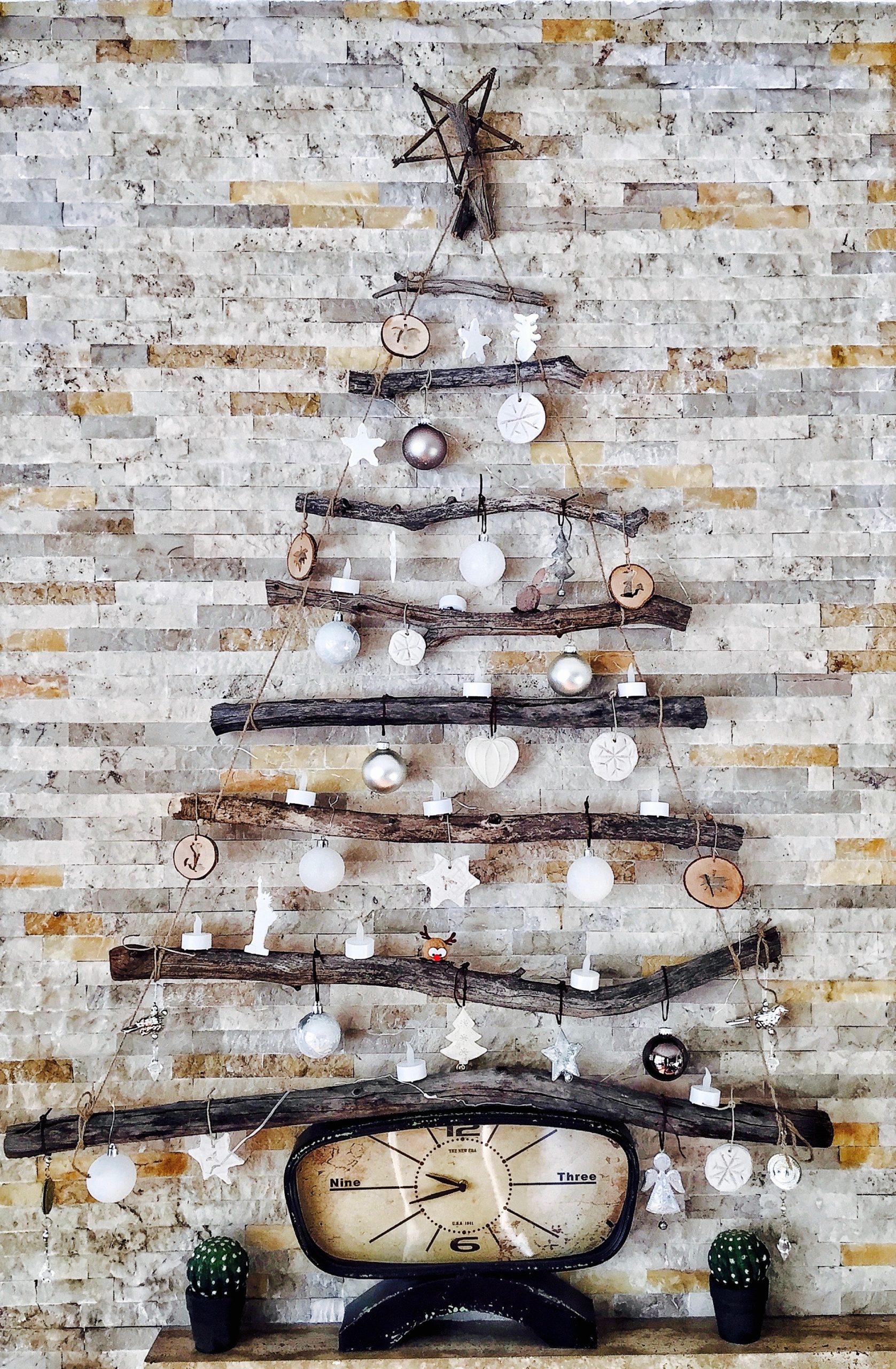 arvore de natal de parede vs arvore tradicional