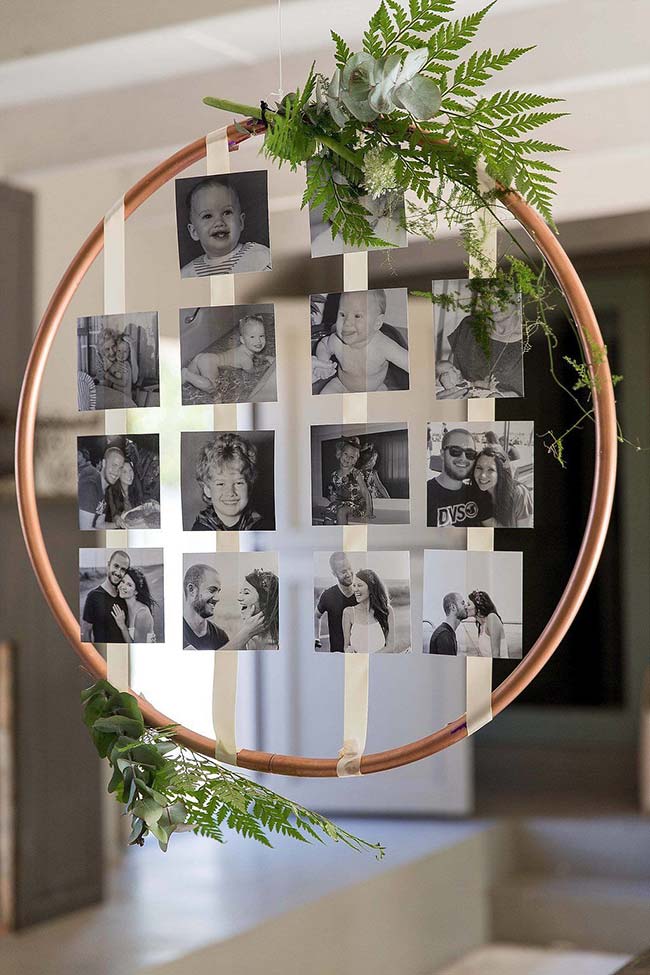 decoração de parede com fotos