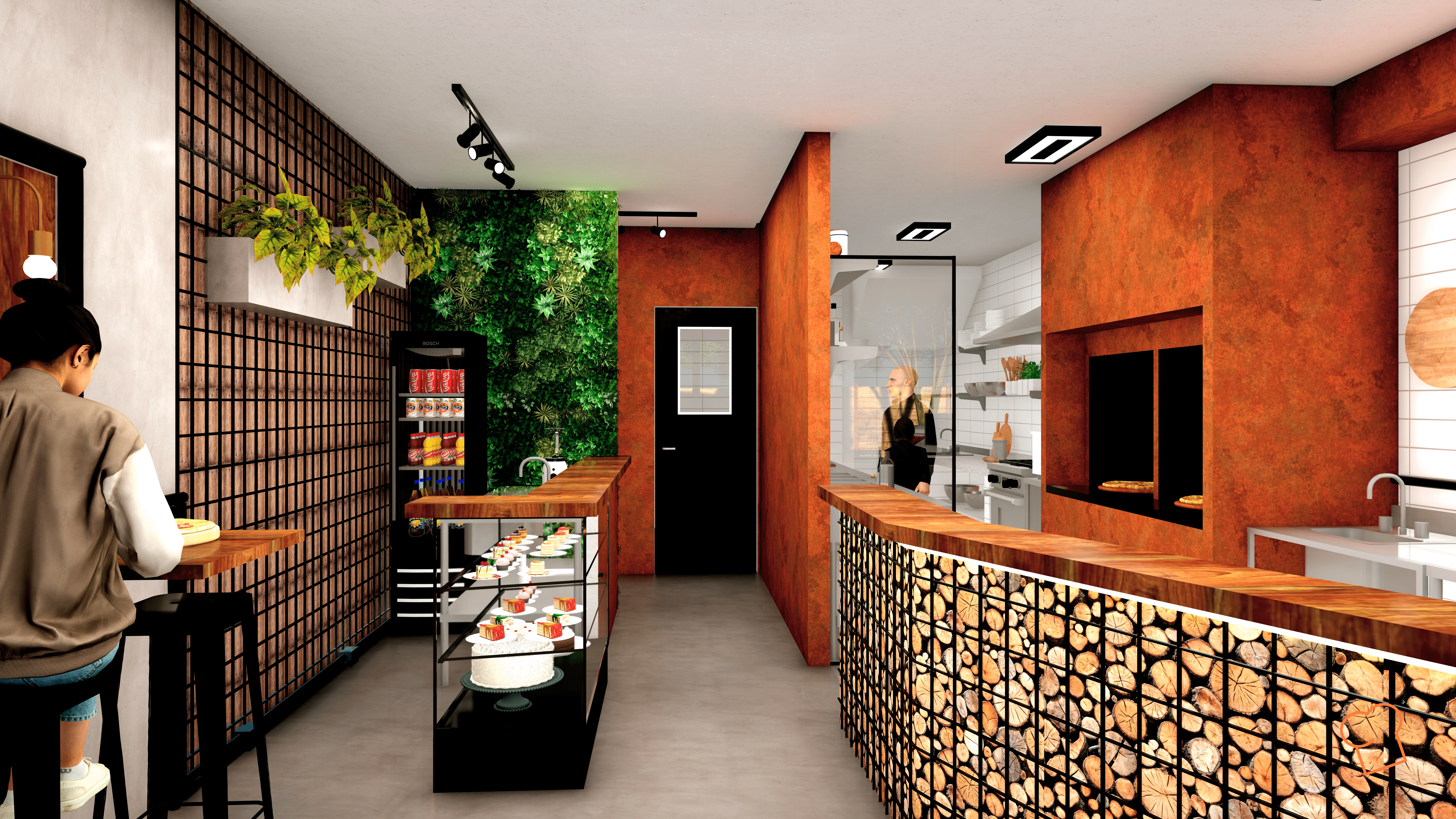 decoração de pizzaria