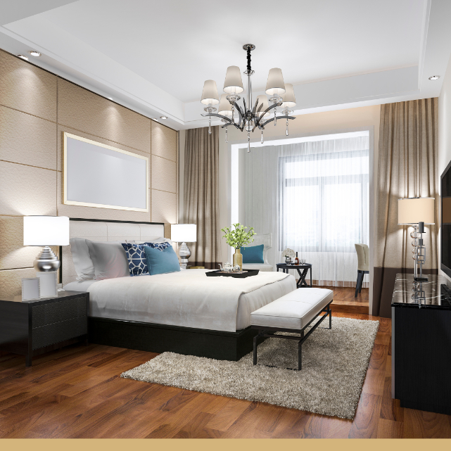 decoração de quarto de hotel