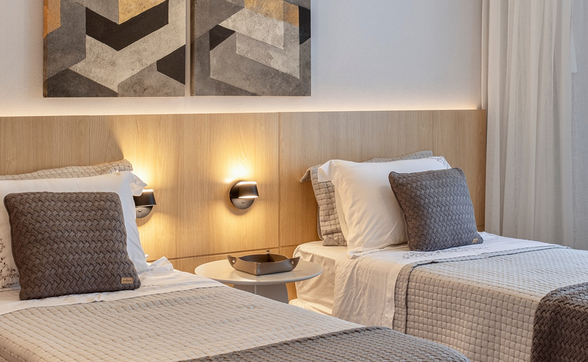 decoração de quarto de hotel