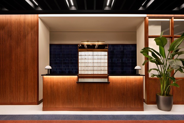 decoração de recepção de hotel
