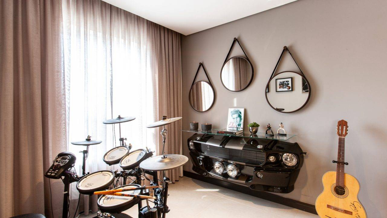 ideias de decoração para sala de música pequena