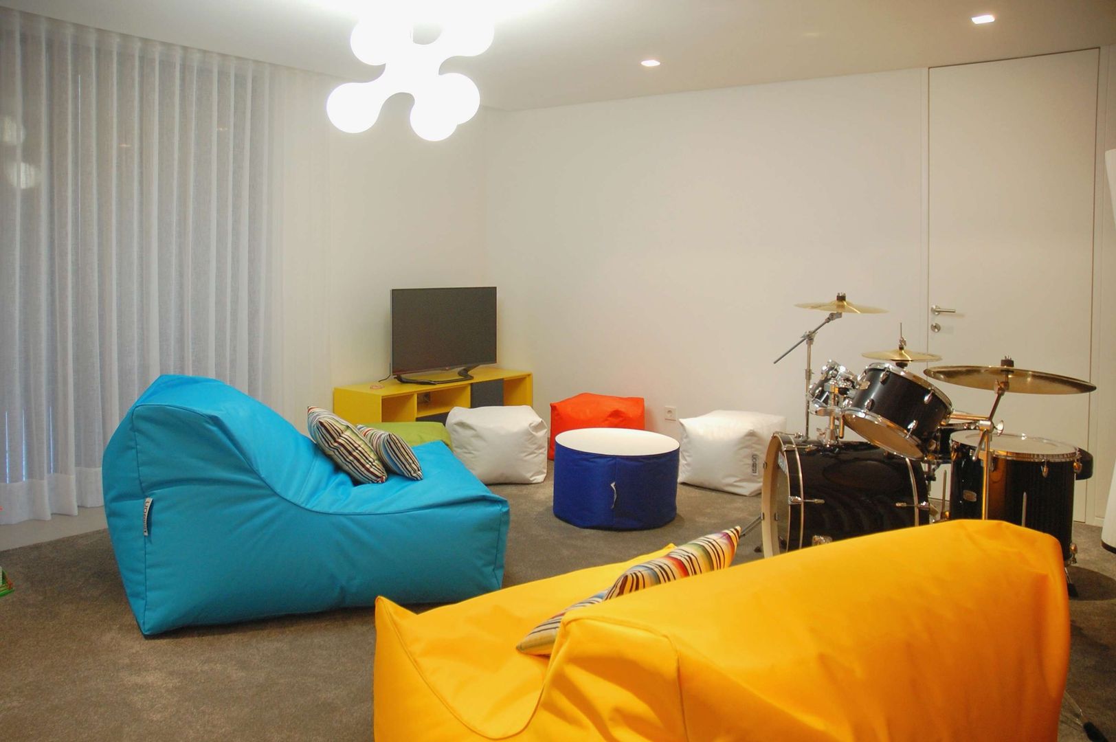 decoração de sala de música