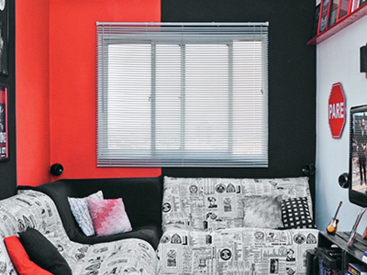 decoração de sala de música