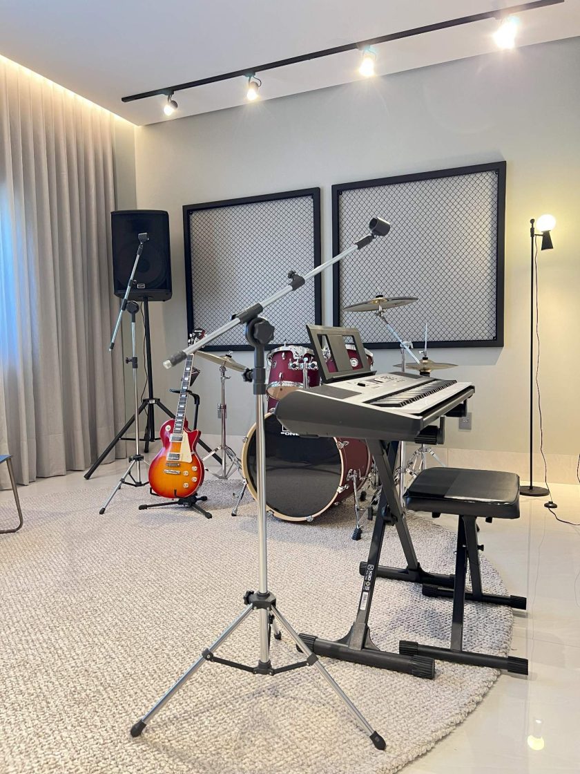 ideias de decoração para sala de música pequena