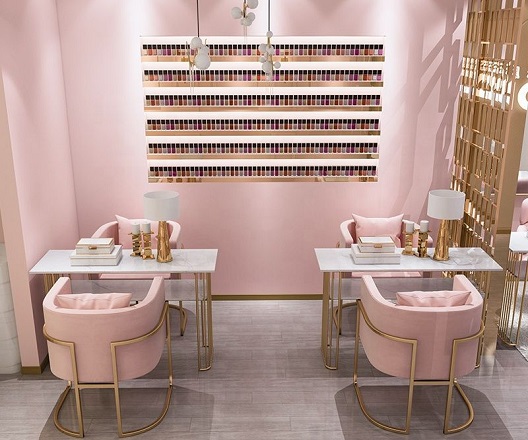 decoração salão de manicure pequeno
