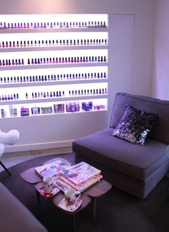 decoração salão de manicure luxuoso