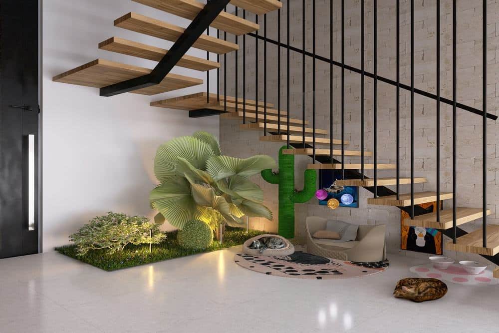 como decorar escada pequena interna