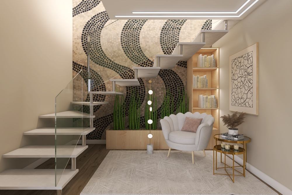 ideias criativas para decorar escada interna