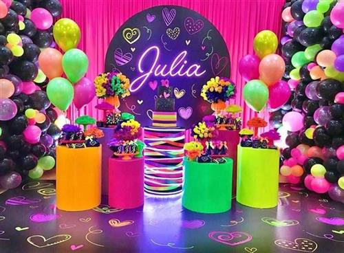 evitar erros decoracao festa neon caseira