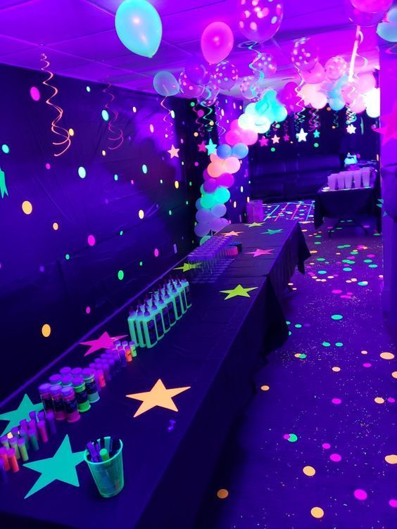 decoracao festa neon vs festa glow qual melhor