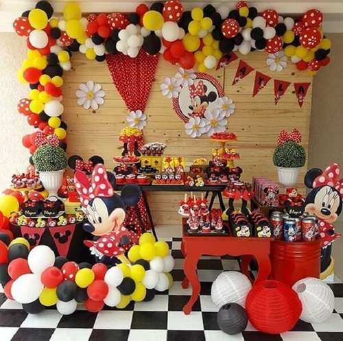 ideias criativas decoração festa minnie simples