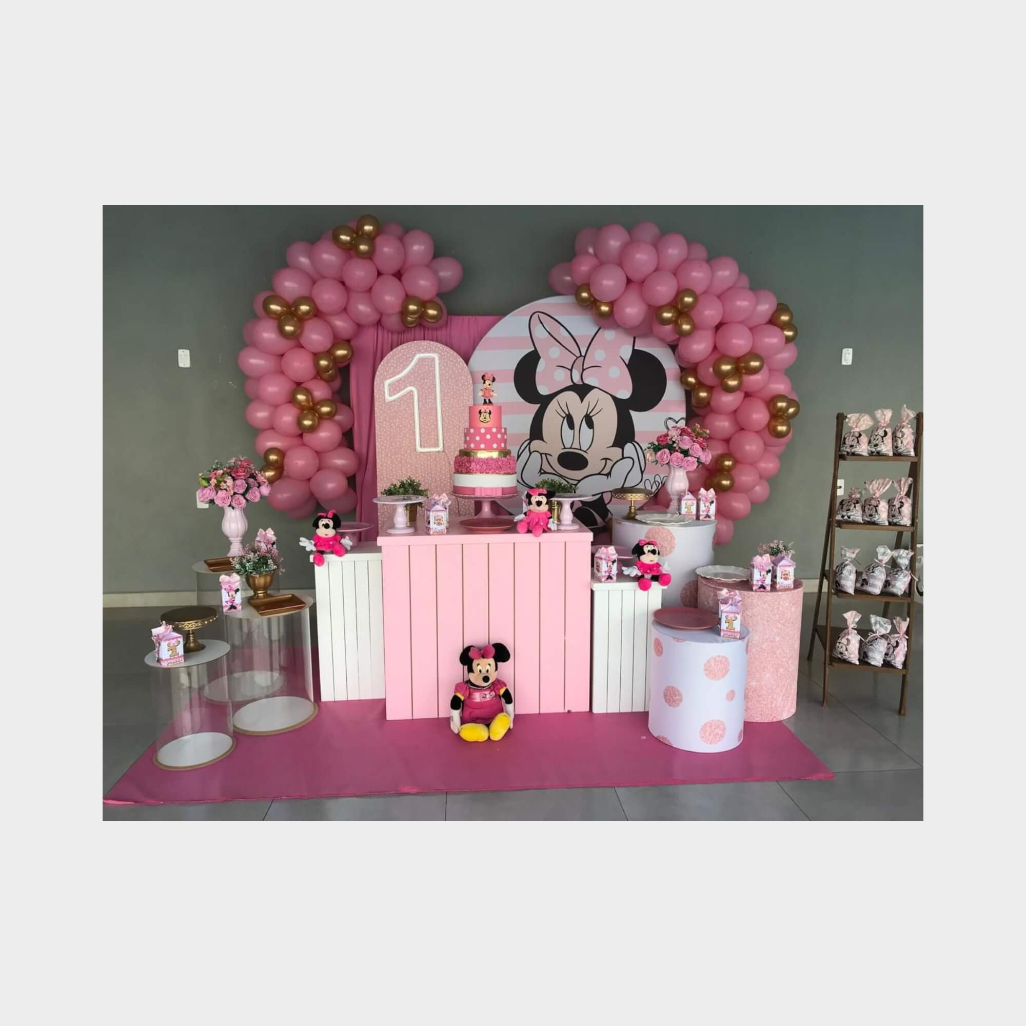 como fazer centro de mesa minnie feltro passo a passo