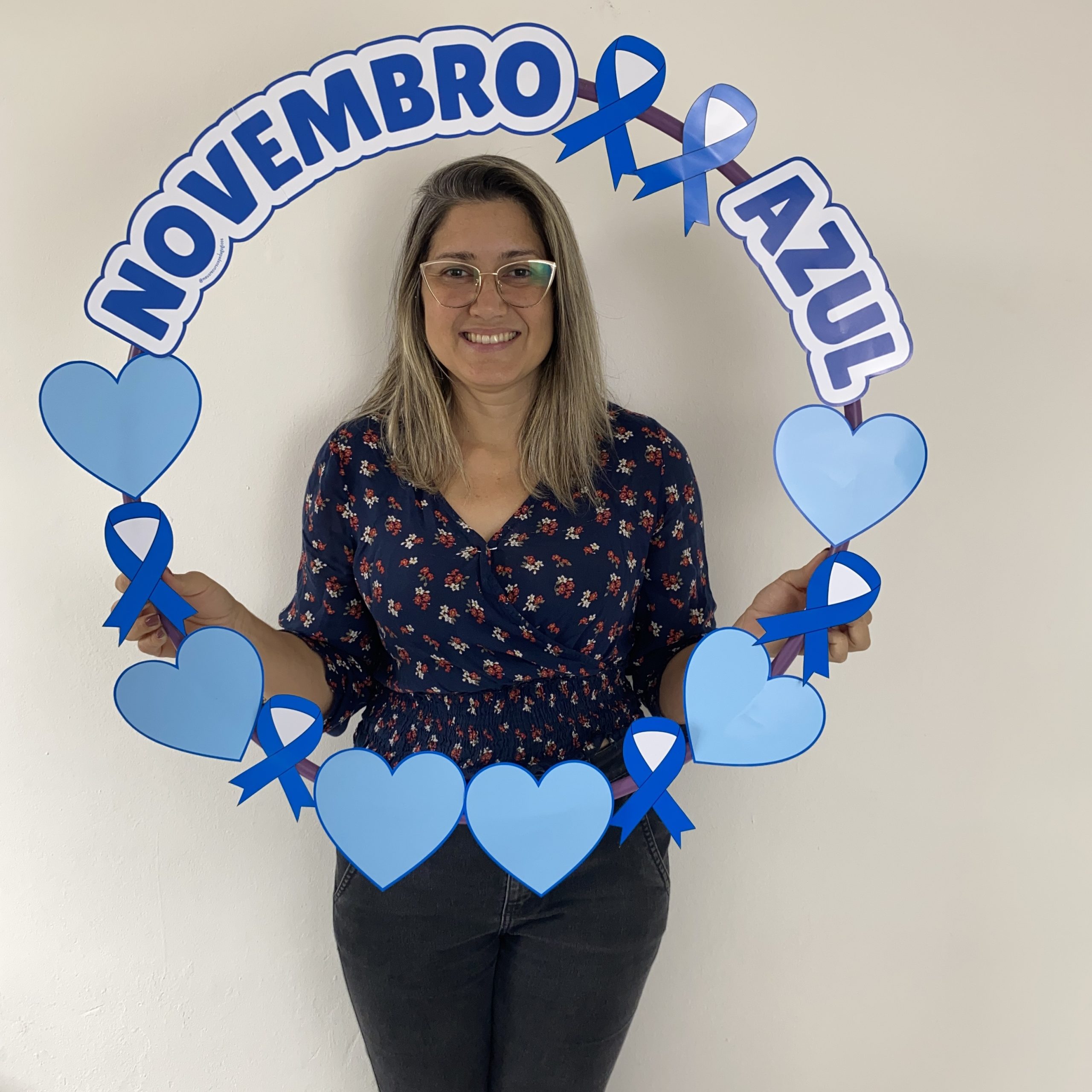 Decoração de mesa temática para o Novembro Azul