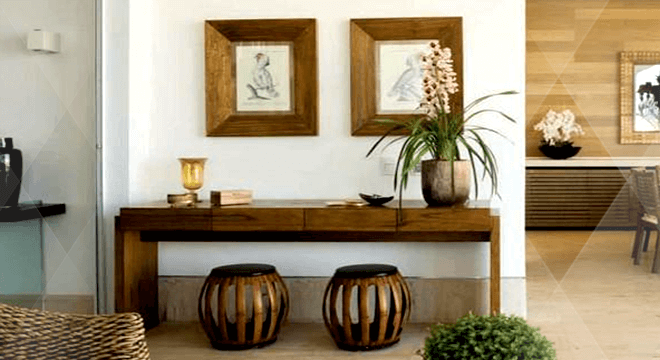 como decorar aparador de sala com espelho