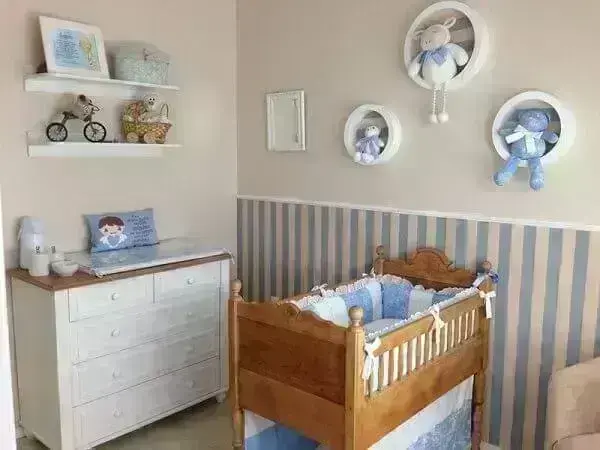 ideias de decoração quarto de bebê menino simples