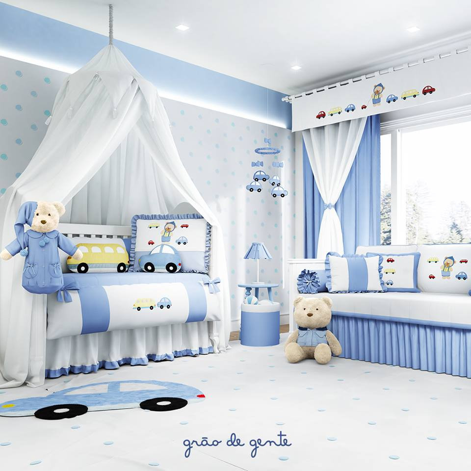 ideias de decoração quarto de bebê menino simples