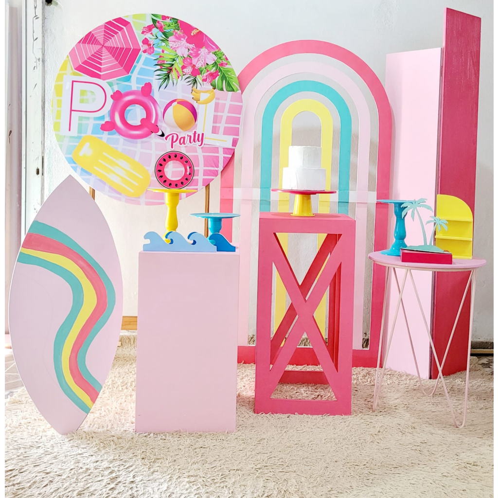 Guia de cores para uma pool party vibrante