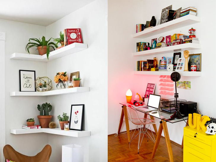 ideias criativas decoracao prateleira quarto
