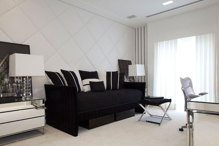 decoração preto e branco grande