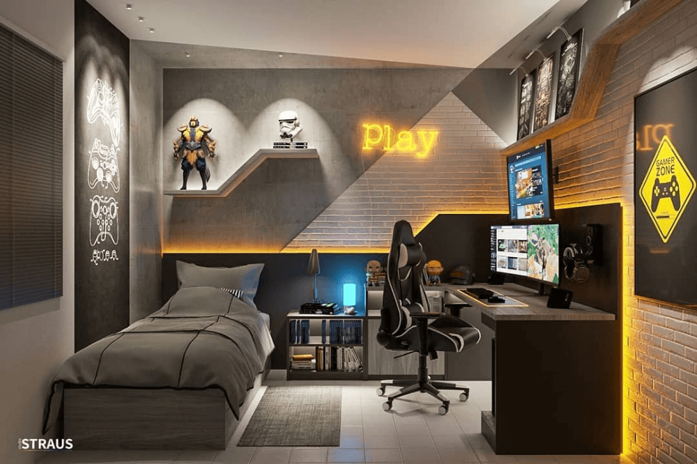 ideias de decoração quarto gamer pequeno