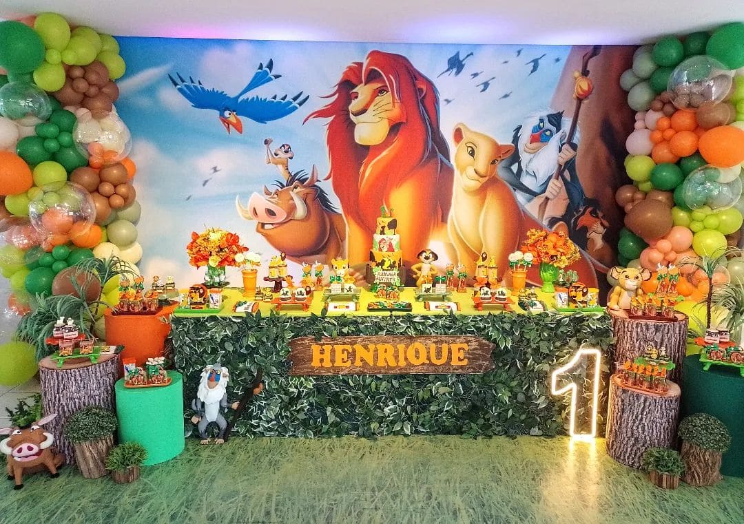 decoração rei leão baby