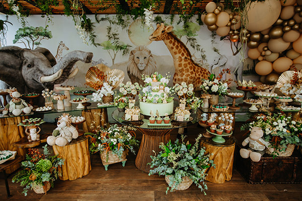 quanto custa uma decoração de festa safari para menino