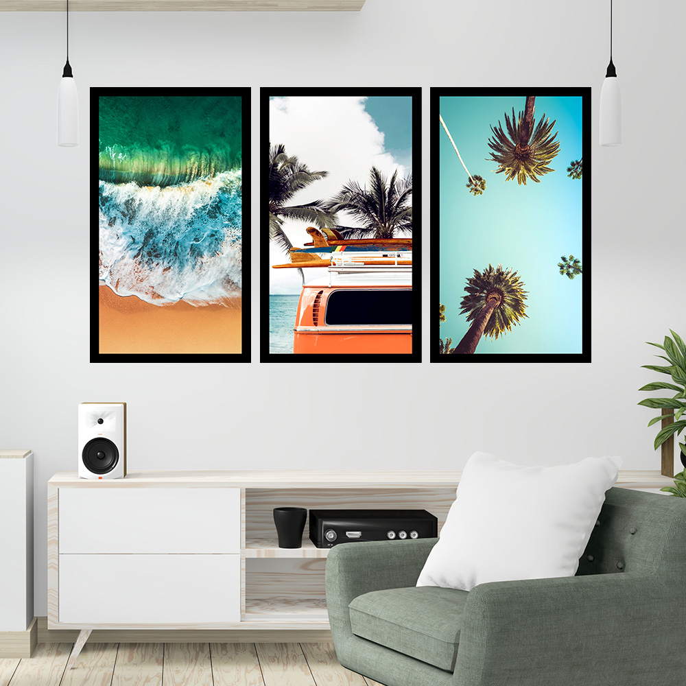 quadros sala floral