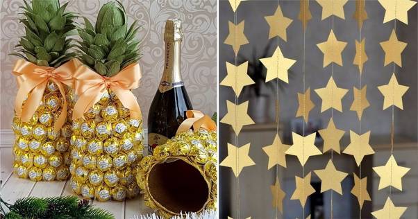 como fazer centro de mesa simples para ano novo com garrafas